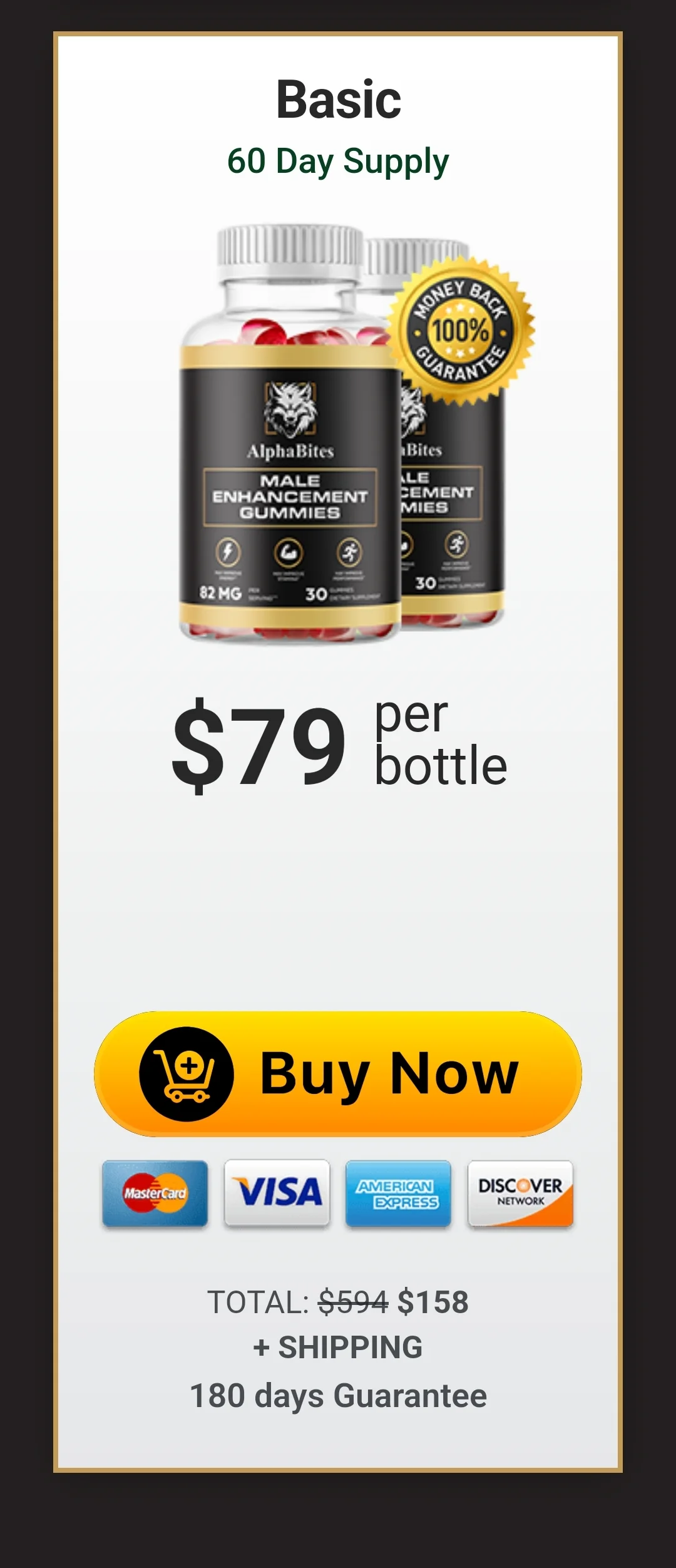 Alpha Bites 2 bottles pricing